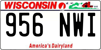WI license plate 956NWI