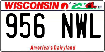 WI license plate 956NWL
