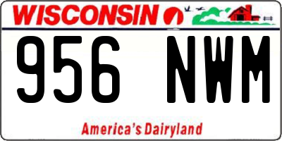 WI license plate 956NWM