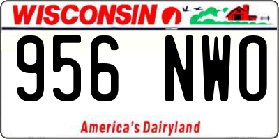 WI license plate 956NWO