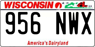 WI license plate 956NWX