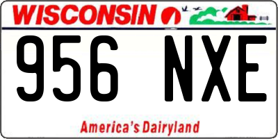 WI license plate 956NXE