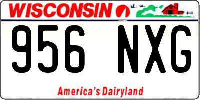 WI license plate 956NXG