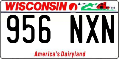 WI license plate 956NXN