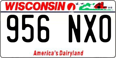 WI license plate 956NXO