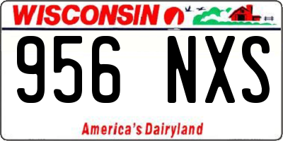 WI license plate 956NXS