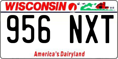 WI license plate 956NXT