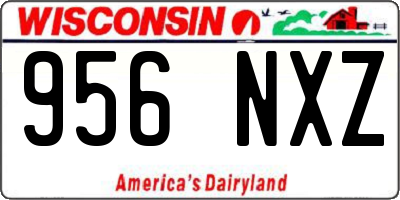 WI license plate 956NXZ