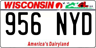 WI license plate 956NYD