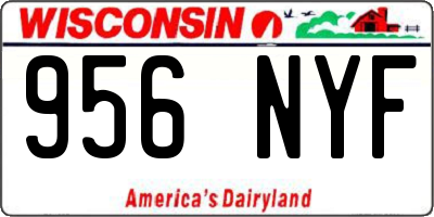 WI license plate 956NYF