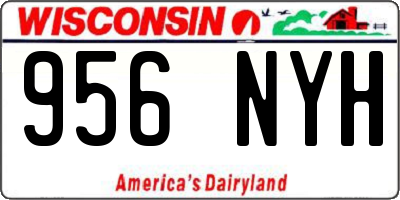WI license plate 956NYH