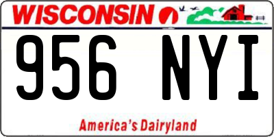WI license plate 956NYI