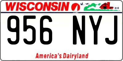 WI license plate 956NYJ