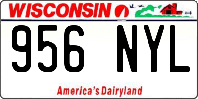 WI license plate 956NYL