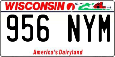 WI license plate 956NYM
