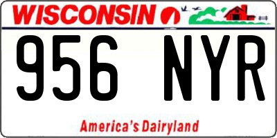 WI license plate 956NYR