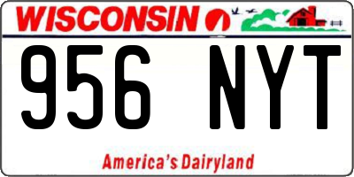 WI license plate 956NYT
