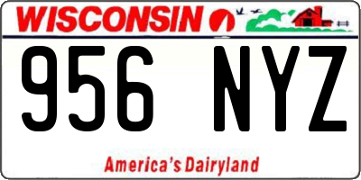 WI license plate 956NYZ