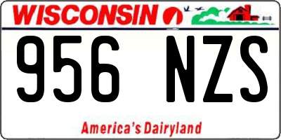 WI license plate 956NZS