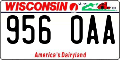 WI license plate 956OAA