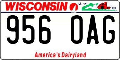 WI license plate 956OAG
