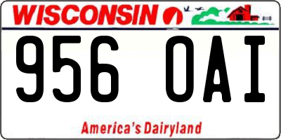 WI license plate 956OAI