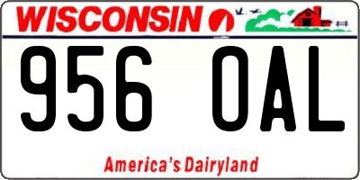 WI license plate 956OAL
