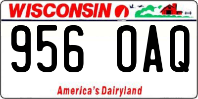 WI license plate 956OAQ