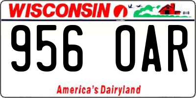 WI license plate 956OAR