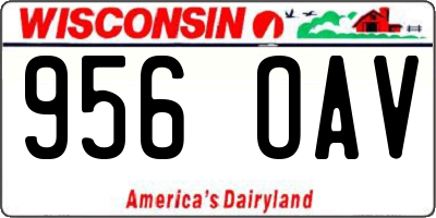 WI license plate 956OAV