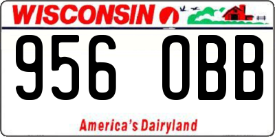 WI license plate 956OBB