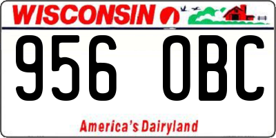 WI license plate 956OBC