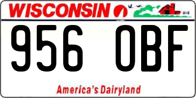 WI license plate 956OBF
