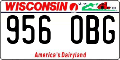 WI license plate 956OBG
