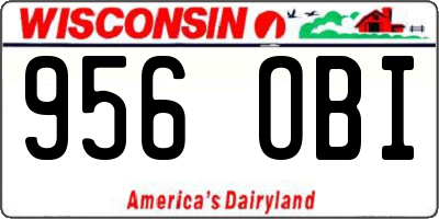 WI license plate 956OBI