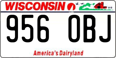 WI license plate 956OBJ