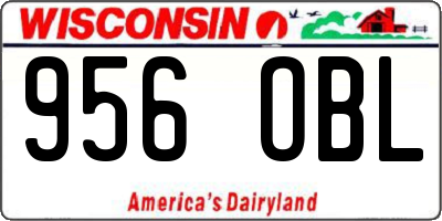 WI license plate 956OBL