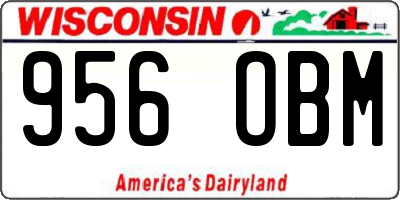 WI license plate 956OBM