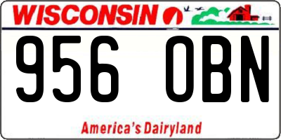 WI license plate 956OBN