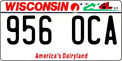 WI license plate 956OCA