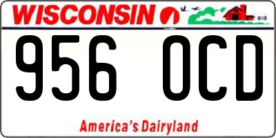 WI license plate 956OCD
