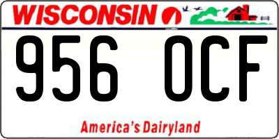 WI license plate 956OCF