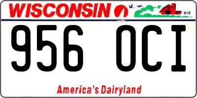 WI license plate 956OCI