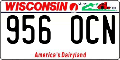 WI license plate 956OCN