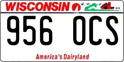 WI license plate 956OCS