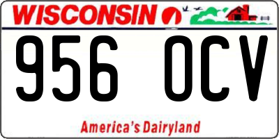 WI license plate 956OCV