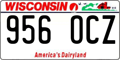 WI license plate 956OCZ