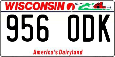 WI license plate 956ODK