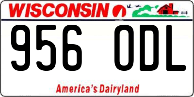 WI license plate 956ODL