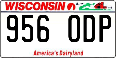 WI license plate 956ODP